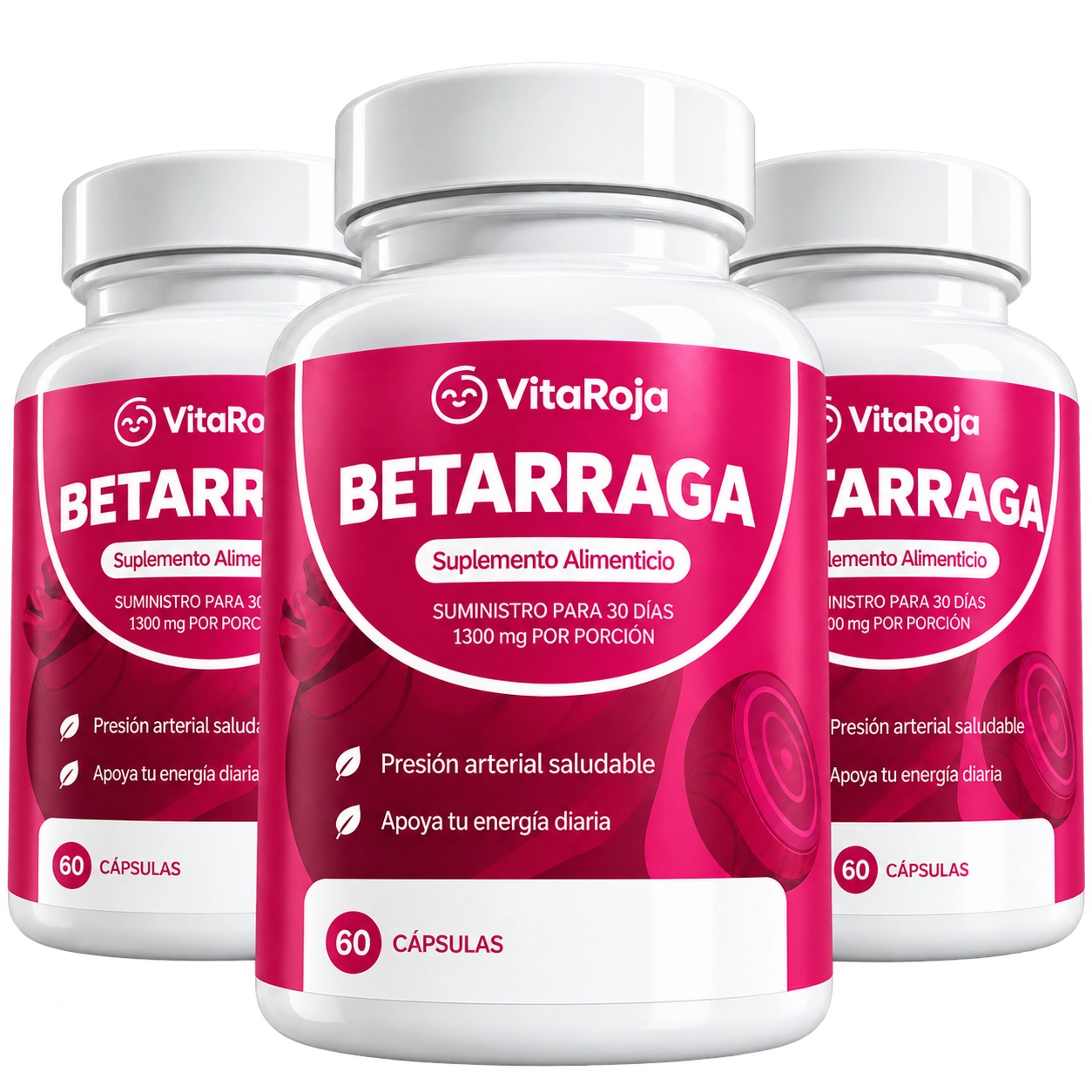 Tres frascos de Betarraga Concentrada VitaRoja